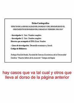 Ejemplo de Ficha Catalográfica